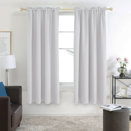 Harlowe Polyester Room Darkening Curtain Pair (Set of 2)